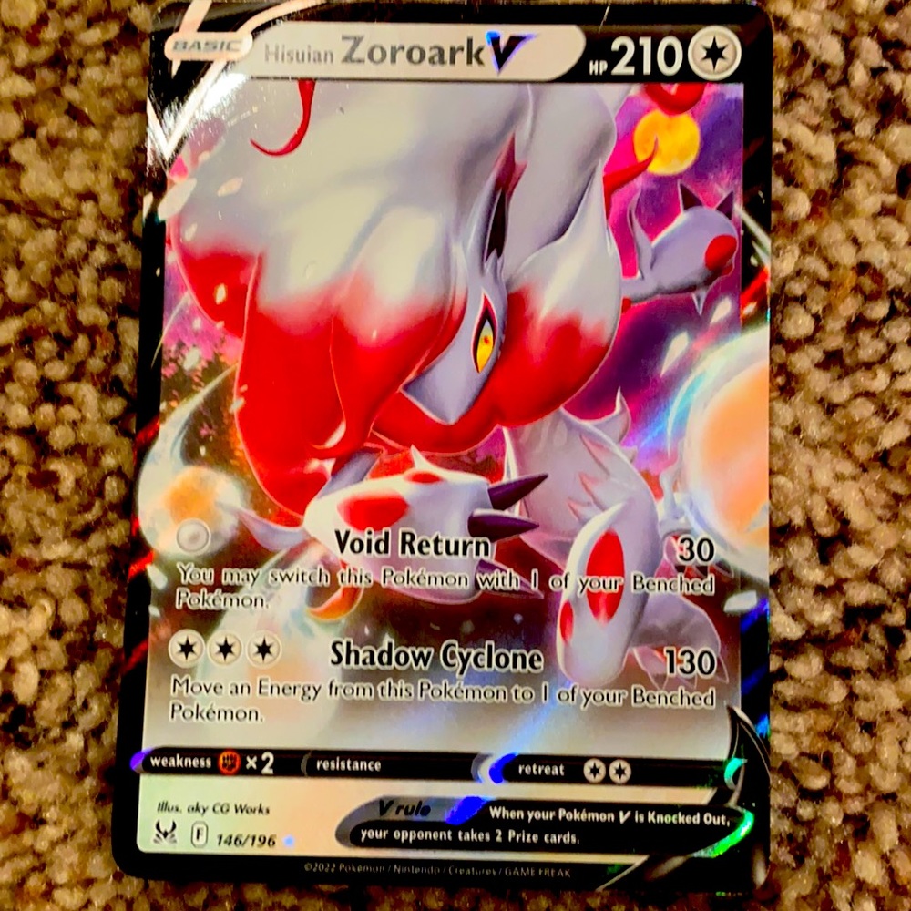 Zoroark Pokémon card.buy 1 pokemon card listing get 1 free